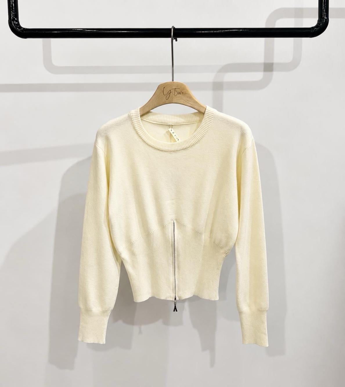 Figurbetonter Reißverschluss-Pullover