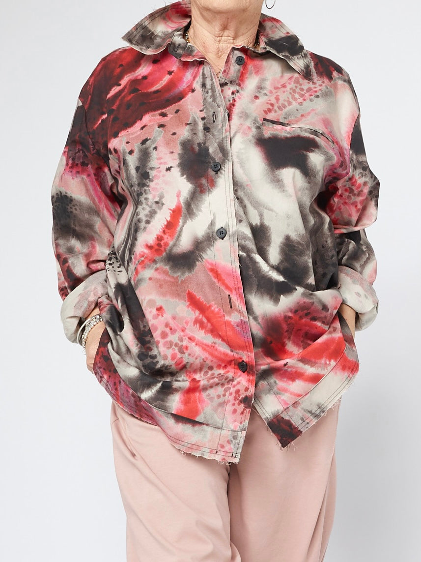 Oversized Hemd mit Kragen
