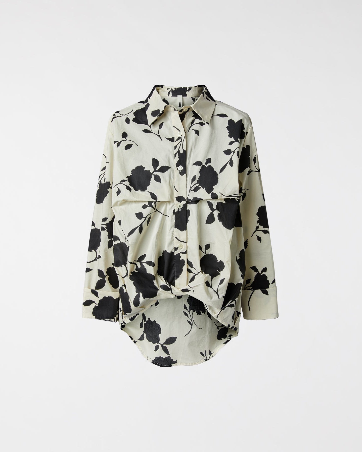 Oversize-Hemd mit großem Blumenmuster