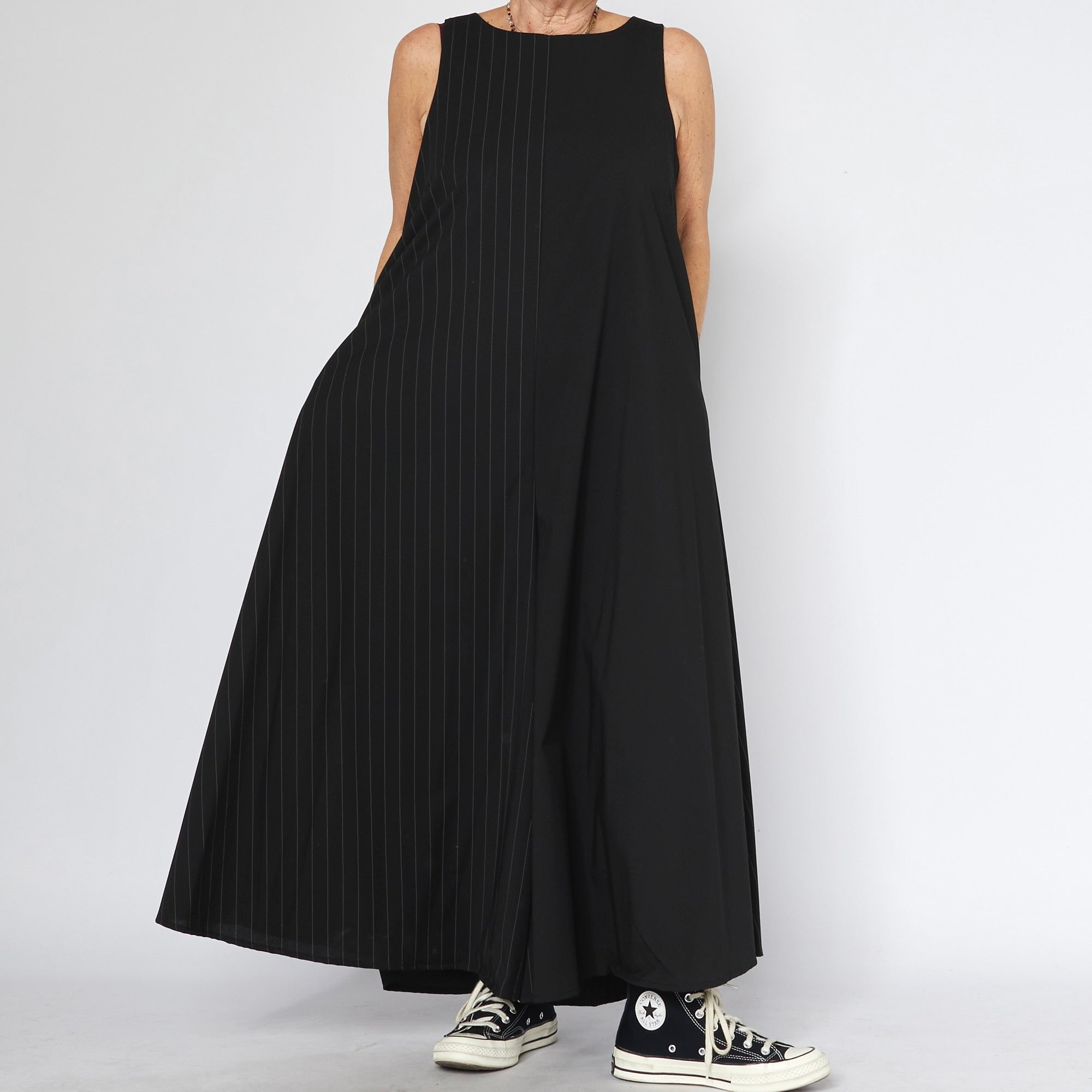 Maxi Oversize Jumpsuit mit Streifen